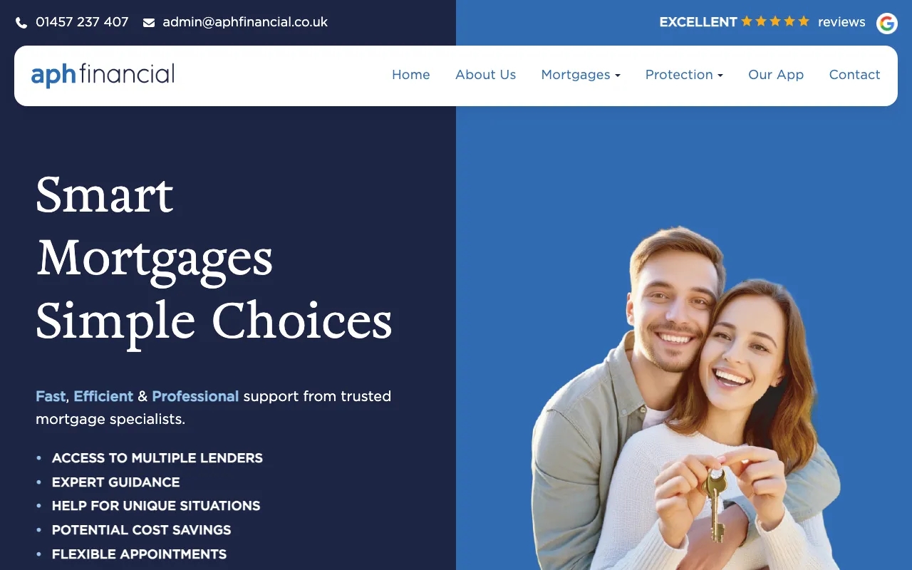APH Financial professional services website screenshot